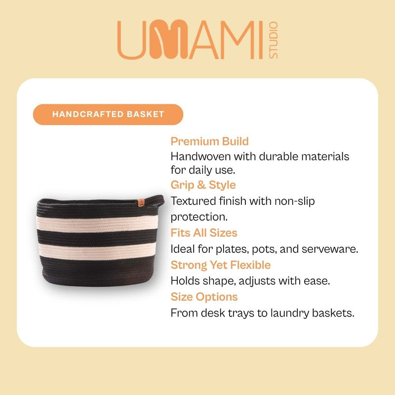 Umami Studio’s Monochrome Chic Rope Basket
