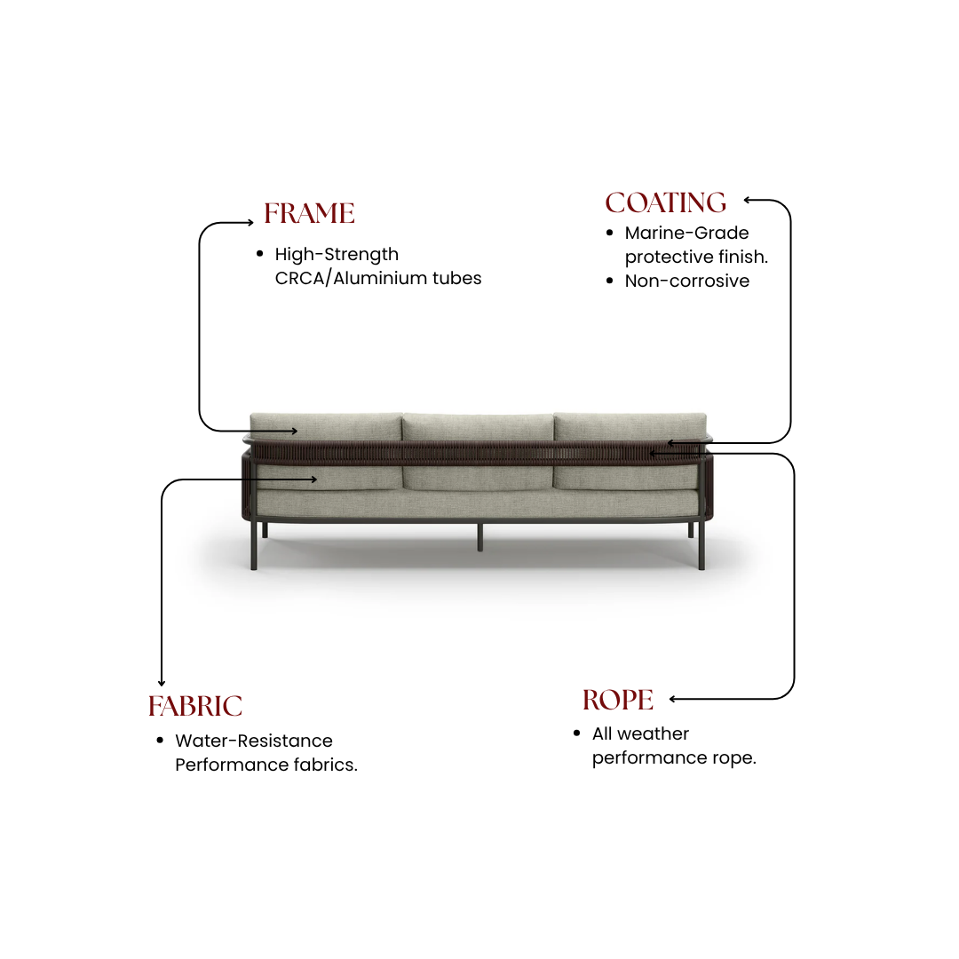 Aava Terra 3 Seater Sofa