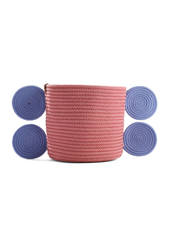 Pink Bliss Braided Rope Basket