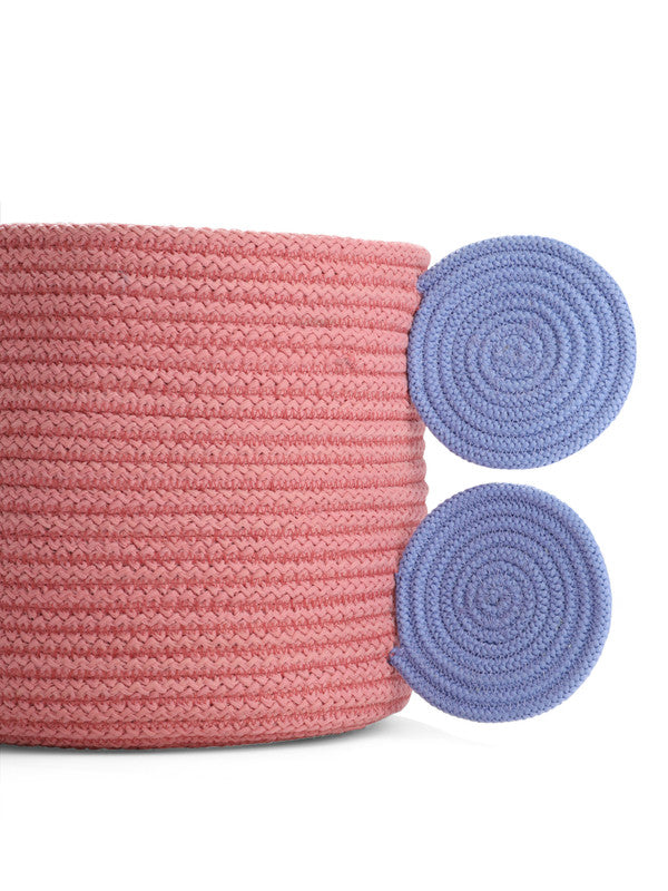 Pink Bliss Braided Rope Basket
