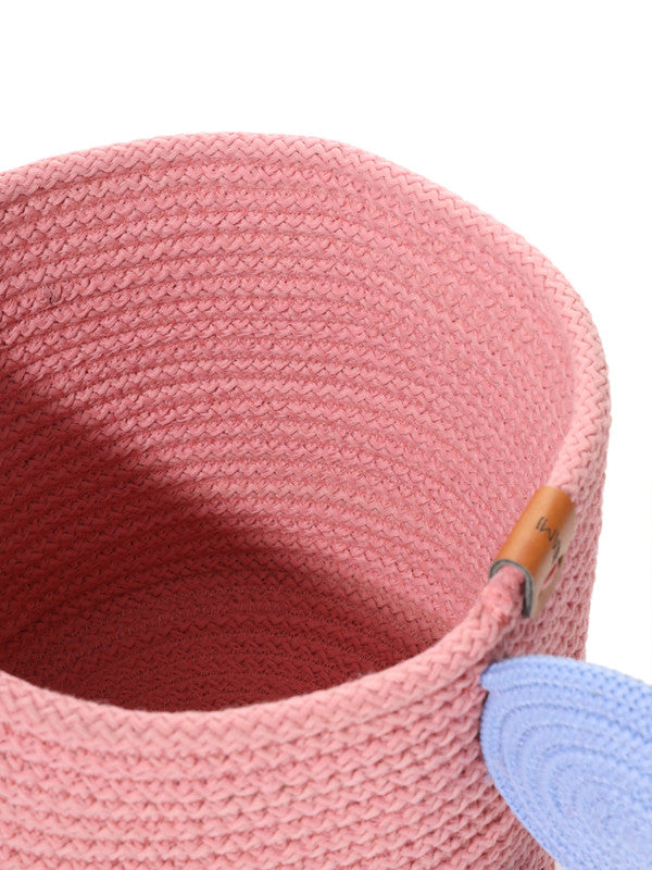 Pink Bliss Braided Rope Basket