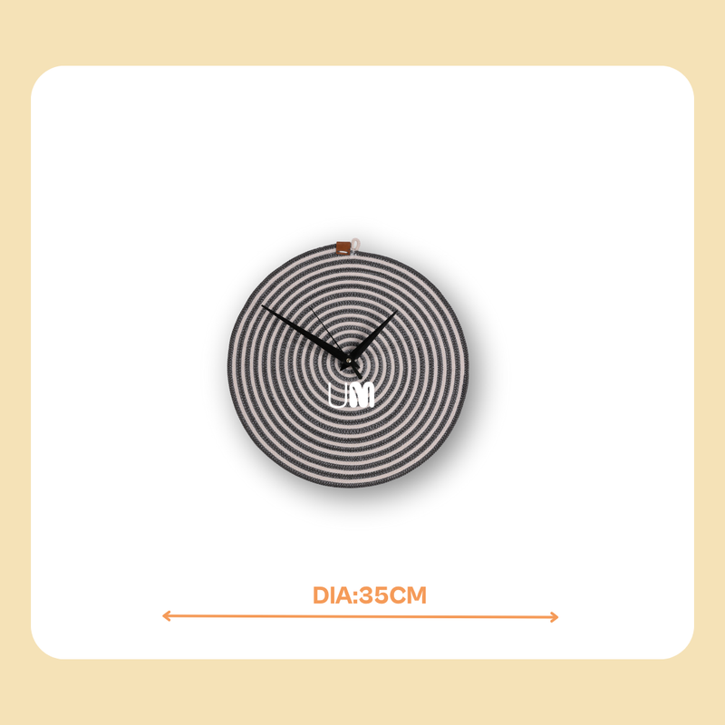 Whisper Grey Minimalist Clock
