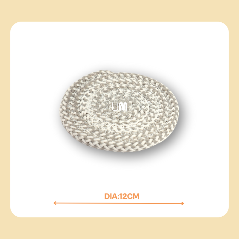 Silverstone Charm Grey Rope Coasters (Set of 6)