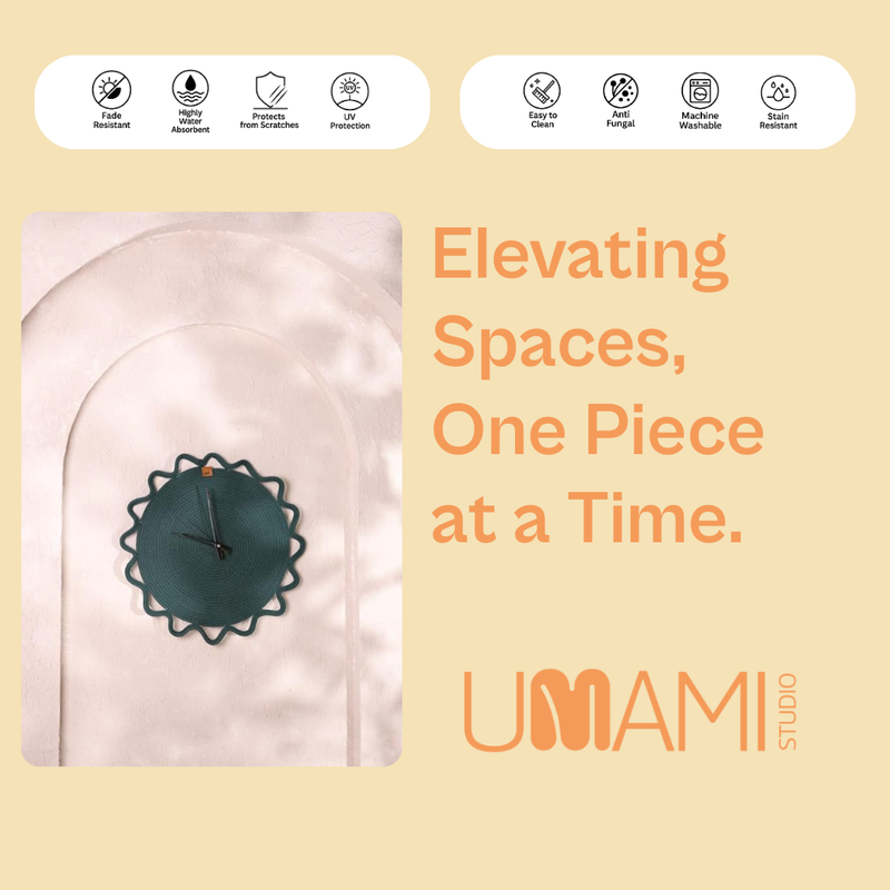 Verdant Elegance Mini Wall Clock