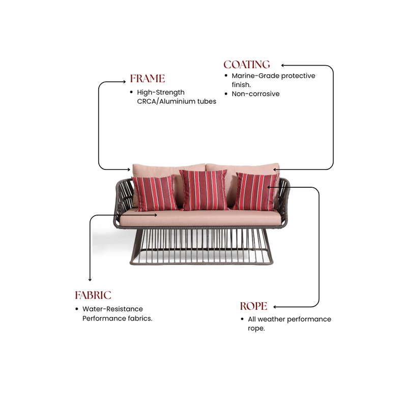 Oriya Curve Two seater Sofa