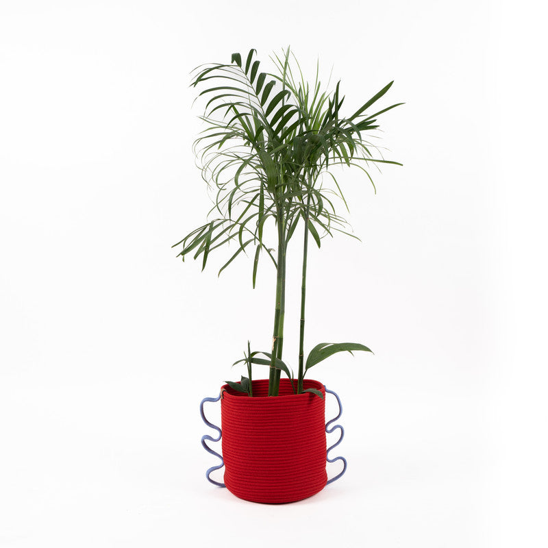 Umami Studio’s Scarlet Bloom Rope Basket and planter cover