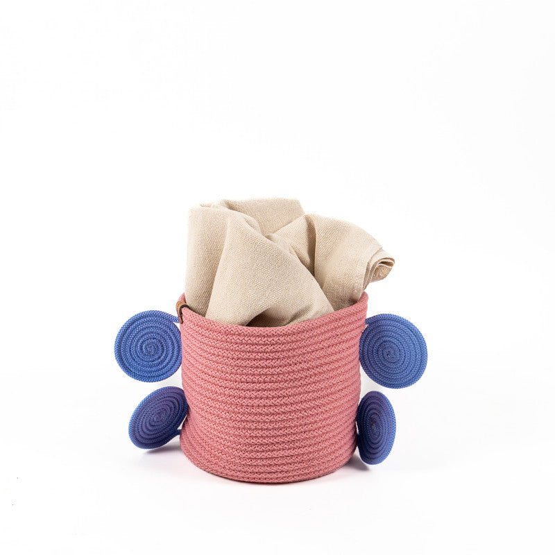Pink Bliss Braided Rope Basket