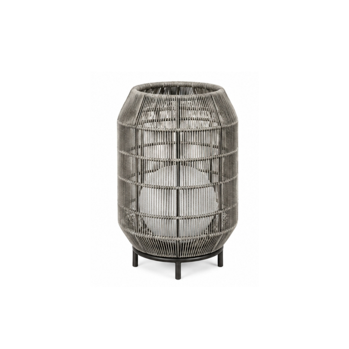 Layered Rope Floor Lamp – Silk Grey