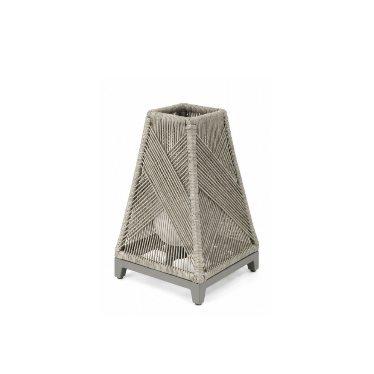 Angular Lantern Floor Lamp – Light Grey