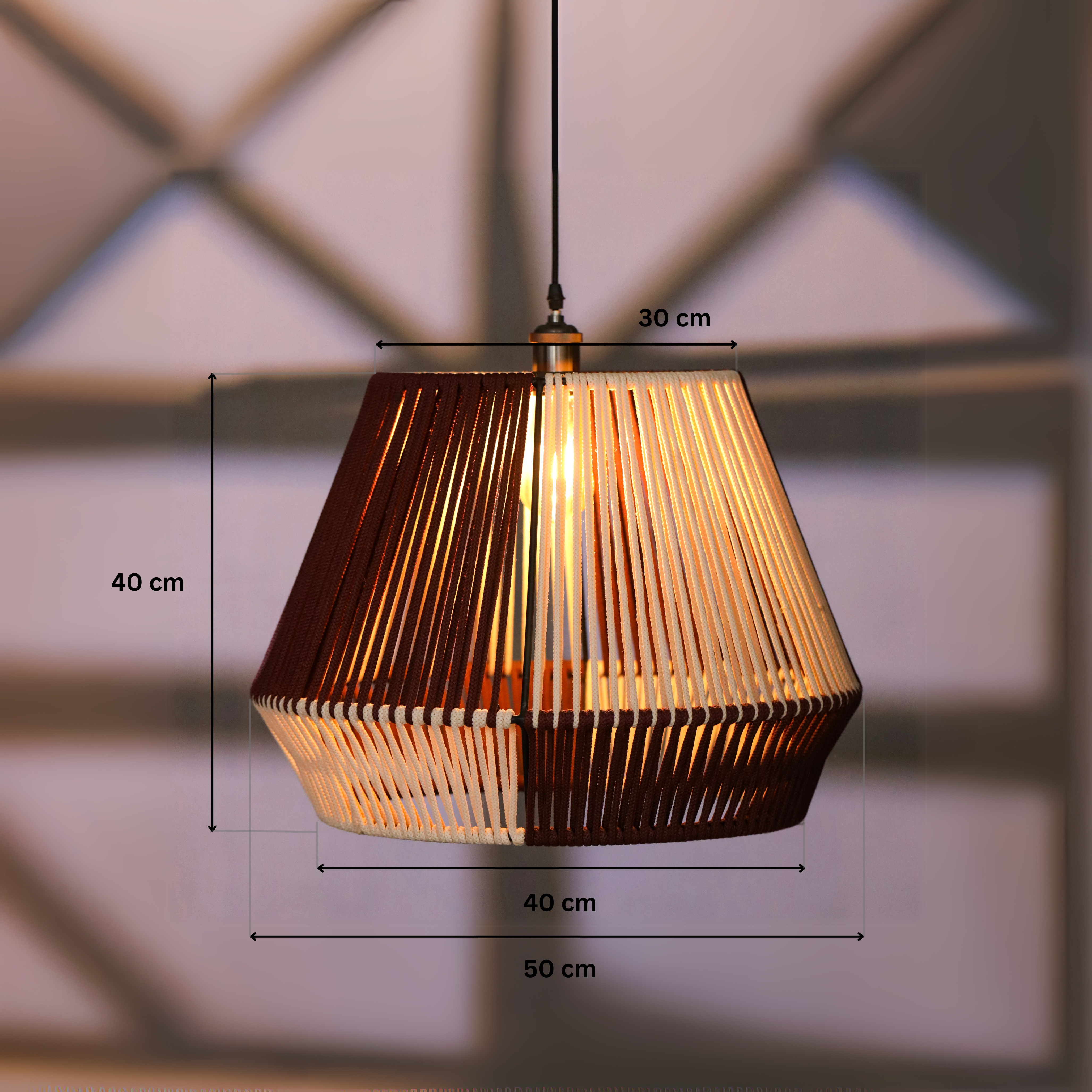 Mulberry Curve Maroon and Natural Lamp
