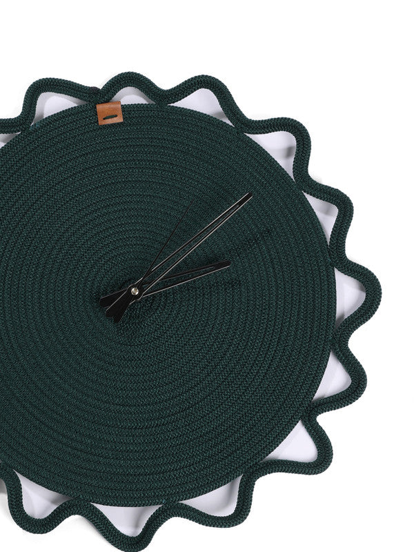 Verdant Elegance Mini Wall Clock