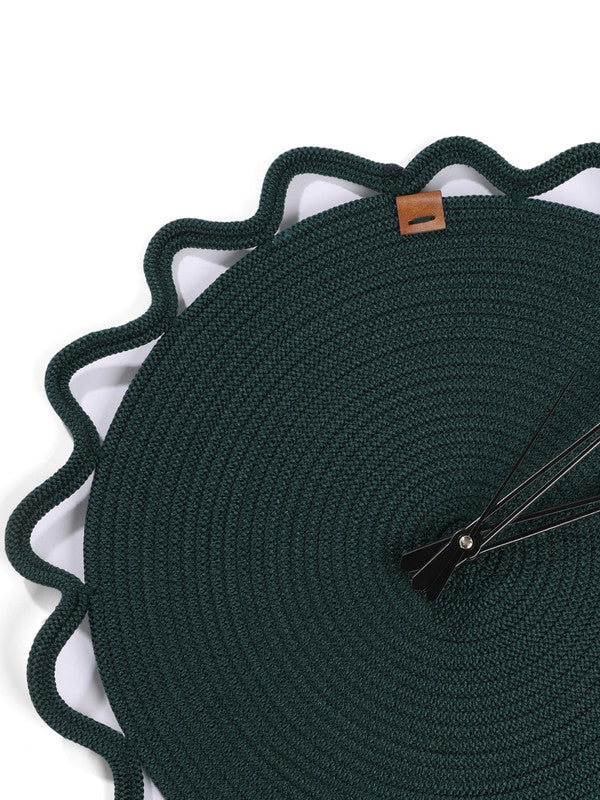 Verdant Elegance Mini Wall Clock