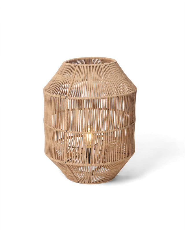 Umami Studio Amber Glow Handwoven Table Lantern