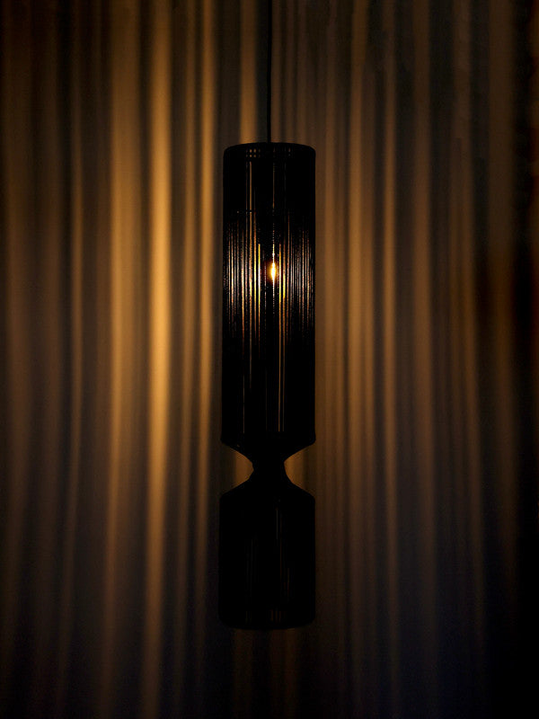 Umami Studio Obsidian Rope Cylinder Hanging Lamp