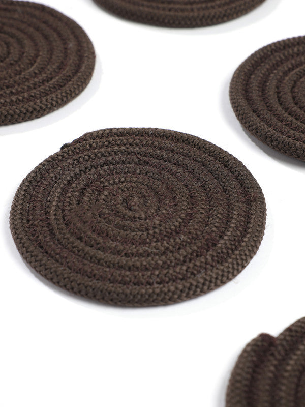 Midnight Luxe Brown Rope Coasters (Set of 6)