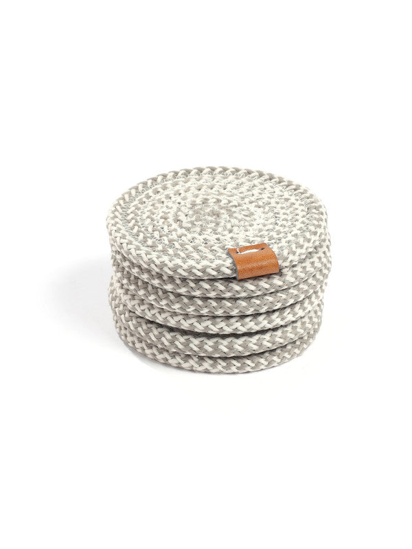 Silverstone Charm Grey Rope Coasters (Set of 6)