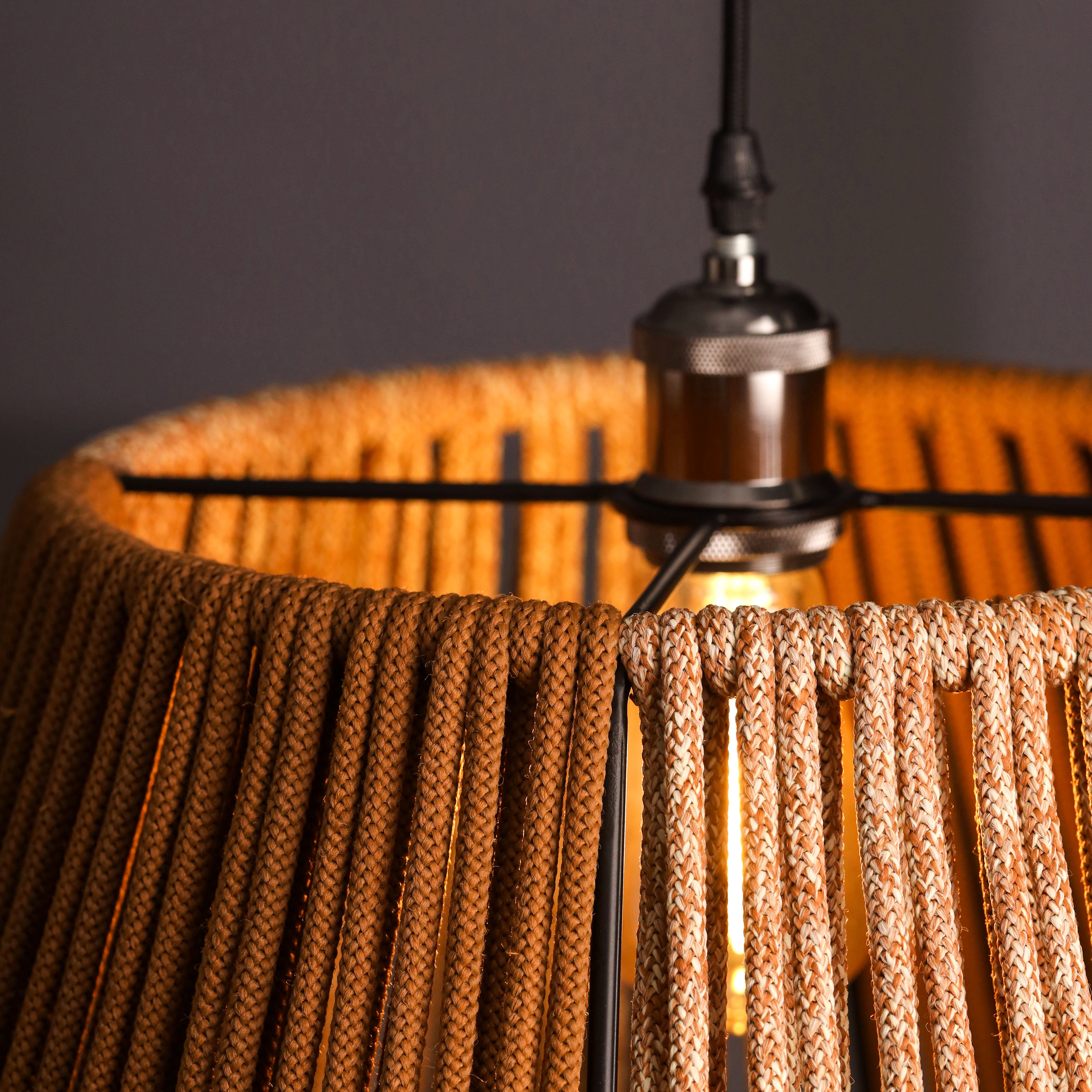 Terracotta Glow Golden Brown Pendant Lamp