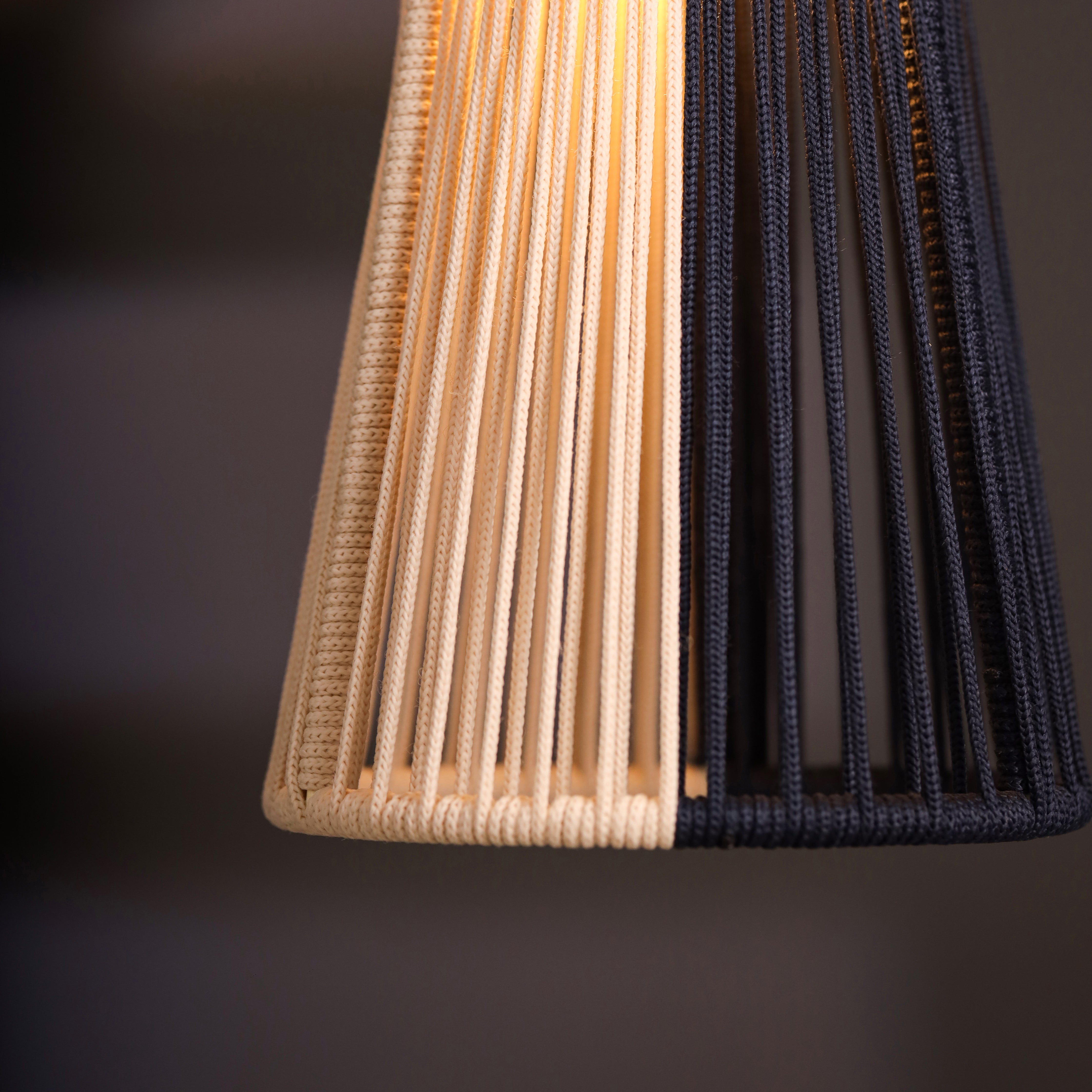 Navy Whisper Persian Blue and Natural Pendant Lamp