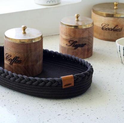 Compact Rustic Charm Brown Basket