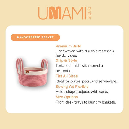 Umami Studio’s Rosy Grace Rope Basket