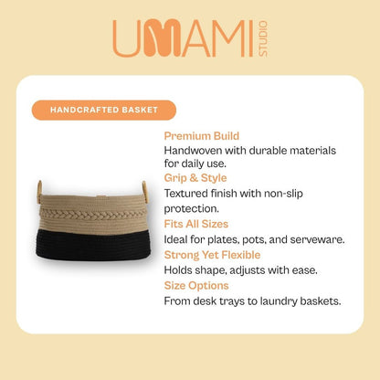 Umami Studio’s Midnight Harmony Rope Basket