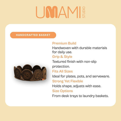 Umami Studio’s Rustic Harmony Storage Basket
