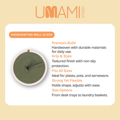 Olive Harmony Mini Wall Clock