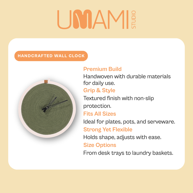 Olive Harmony Mini Wall Clock