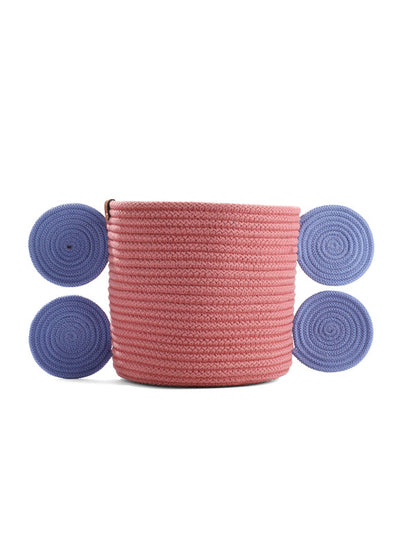 Pink Bliss Braided Rope Basket