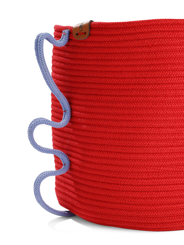 Umami Studio’s Scarlet Bloom Rope Basket and planter cover