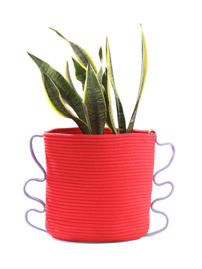 Umami Studio’s Scarlet Bloom Rope Basket and planter cover