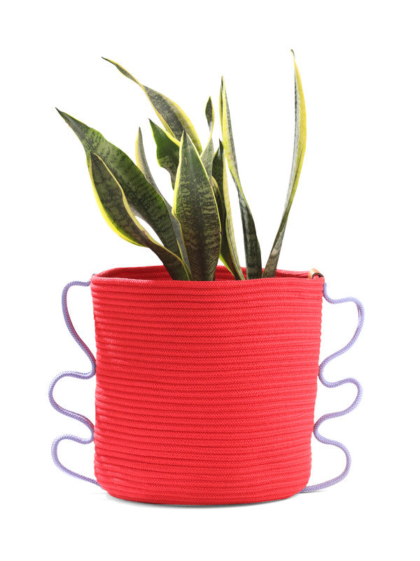 Umami Studio’s Scarlet Bloom Rope Basket and planter cover
