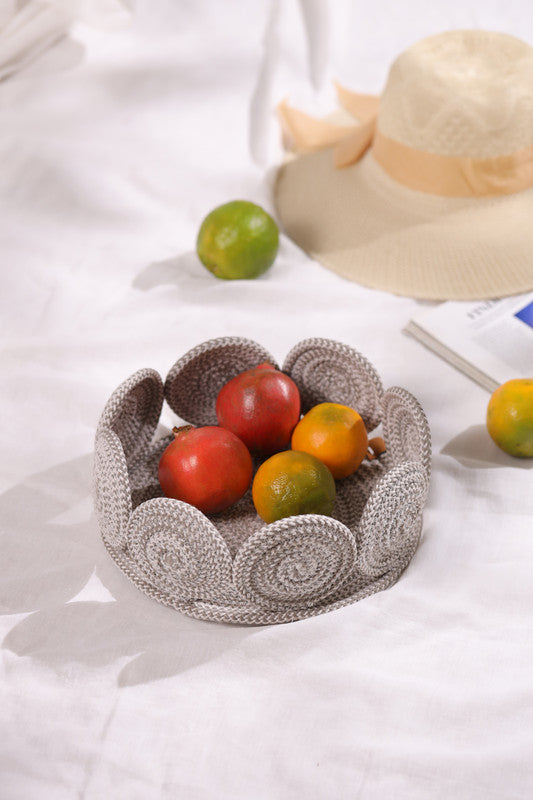 Frosted Grace Rope Fruit Basket