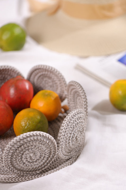 Frosted Grace Rope Fruit Basket