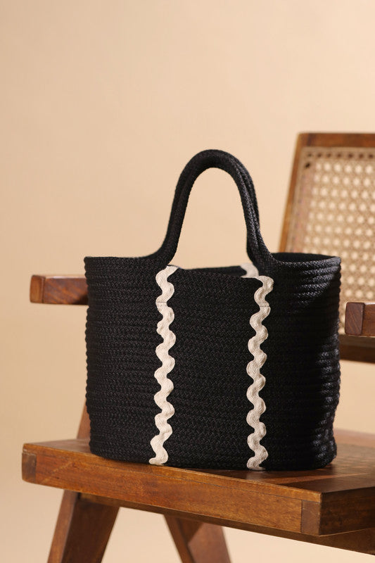 Midnight Voyager Tote Bag with Secure Closure