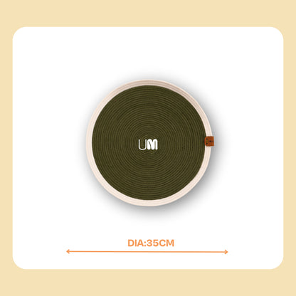 Olive Whisper Dual-Tone Mats (Set of 2)