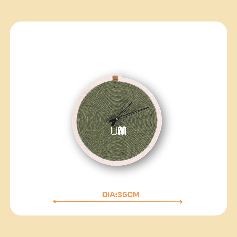 Olive Harmony Mini Wall Clock