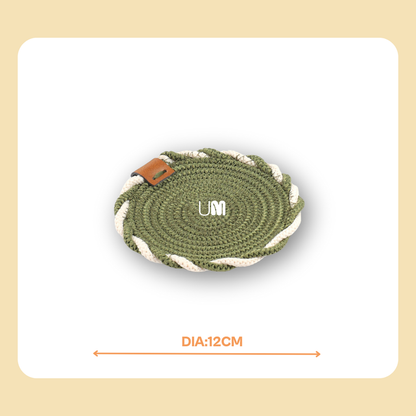 Olive Charm Rope Coasters (Set of 6)