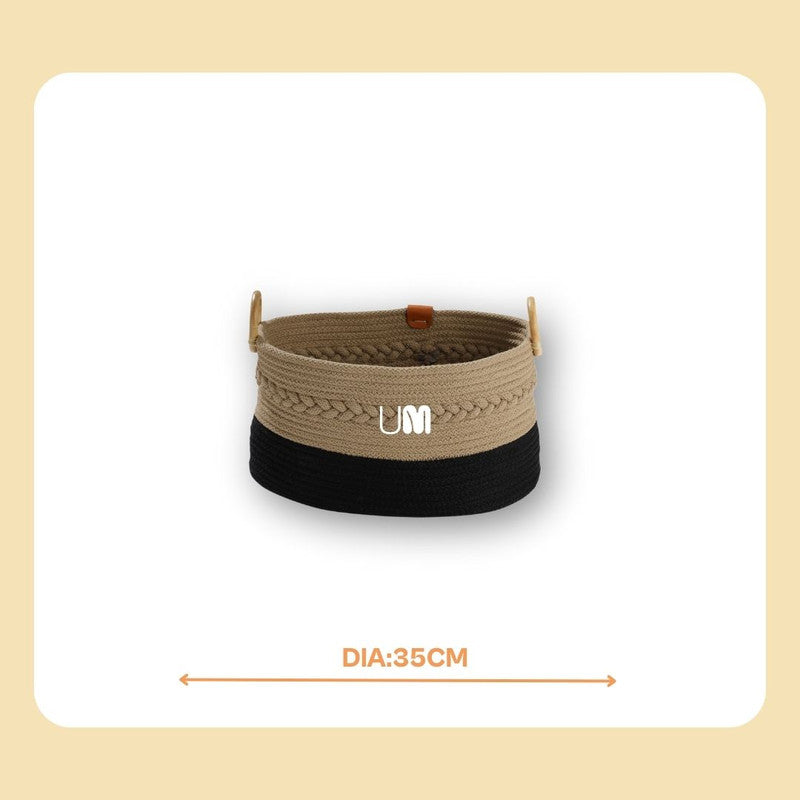 Umami Studio’s Midnight Harmony Rope Basket