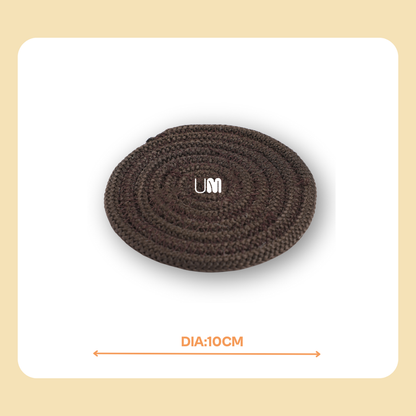 Midnight Luxe Brown Rope Coasters (Set of 6)