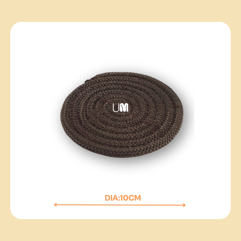 Midnight Luxe Brown Rope Coasters (Set of 6)