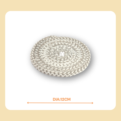 Silverstone Charm Grey Rope Coasters (Set of 6)