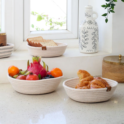 Petite Serenity White Basket Set of 3