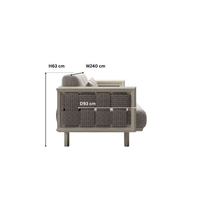 Drift Noir 3 Seater Sofa