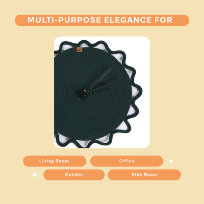  Verdant Elegance Mini Wall Clock