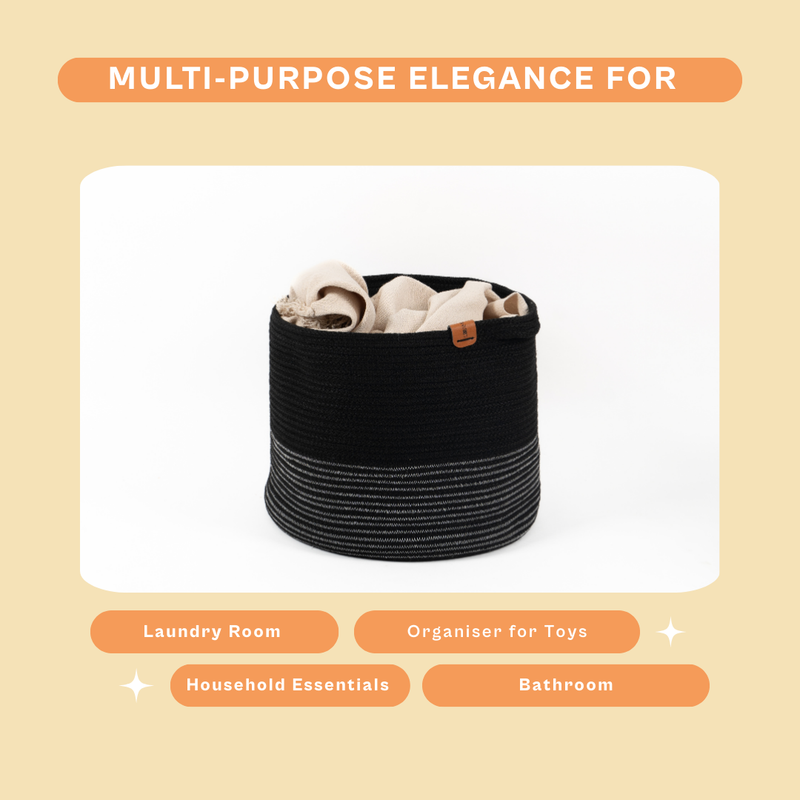 Umami Studio’s Ebony Elegance Laundry Basket