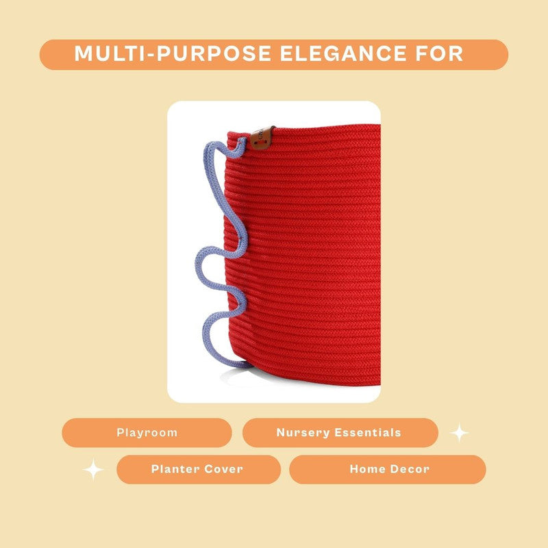 Umami Studio’s Scarlet Bloom Rope Basket and planter cover