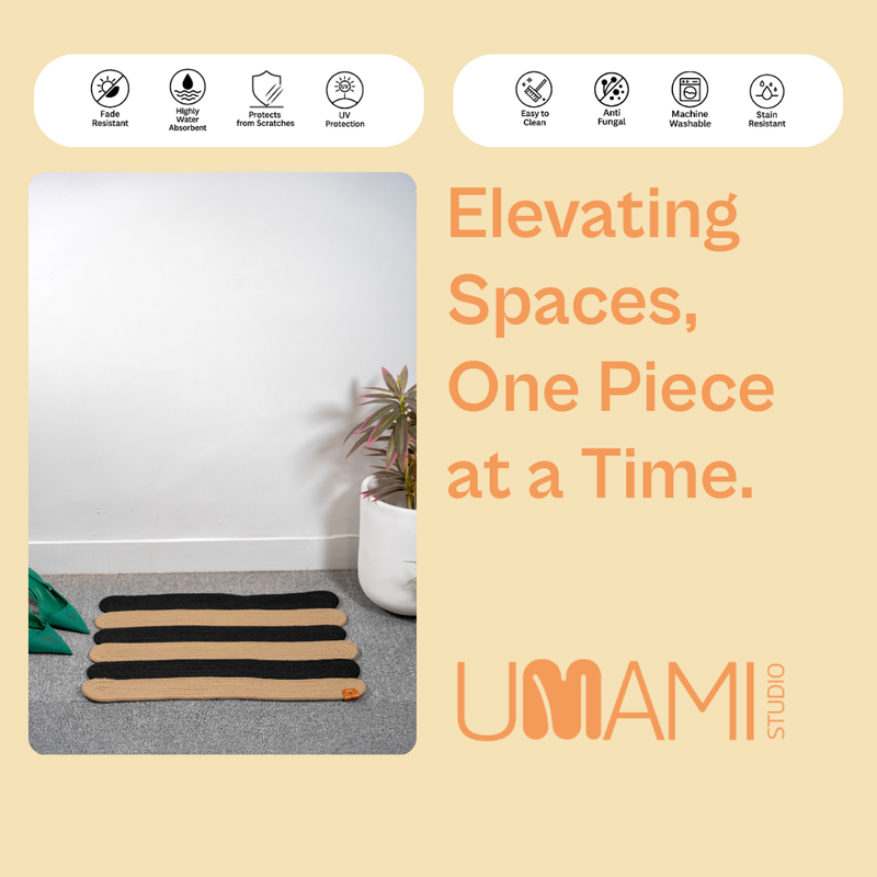 Umami Studio’s Striped Elegance Floor Mat