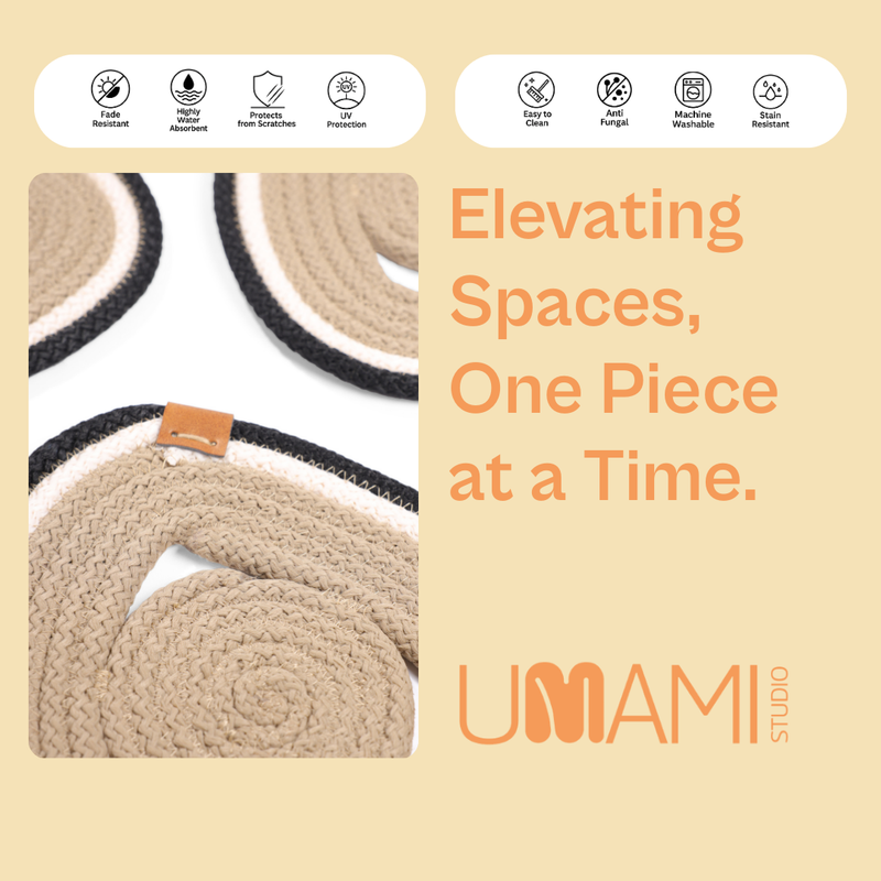 Monochrome Elegance Coaster Set (Set of 3) 