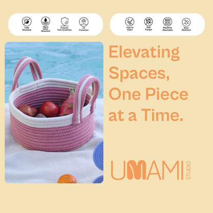 Umami Studio’s Rosy Grace Rope Basket